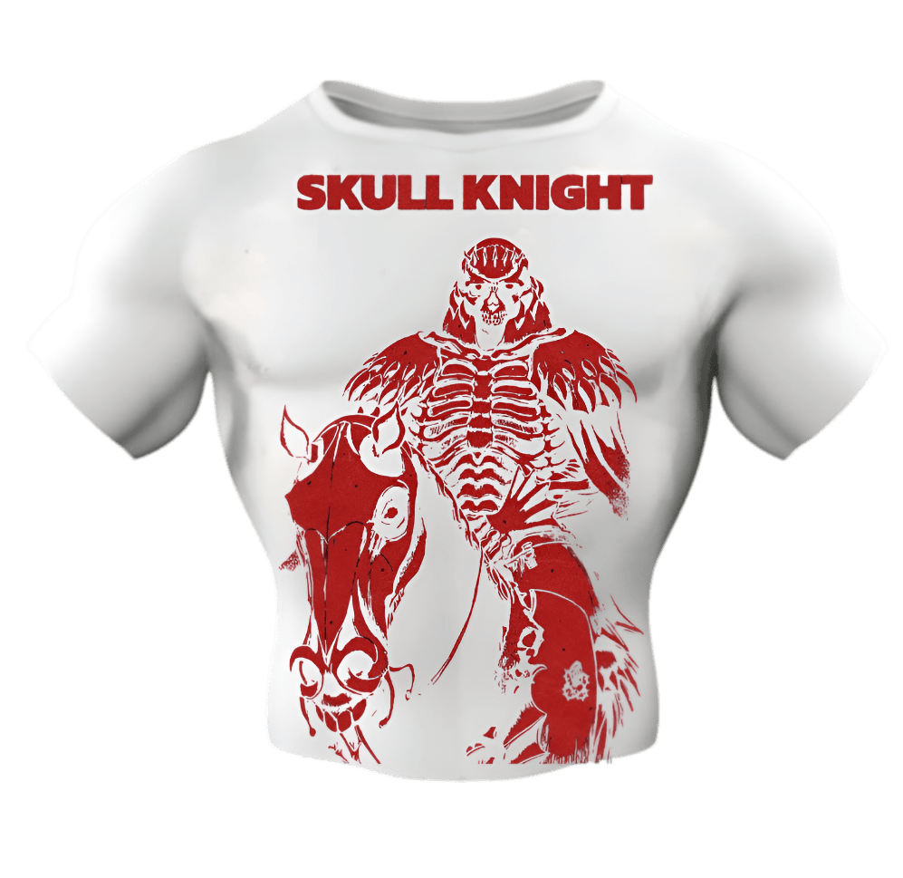 SKULLKNIGHT COMPRESSION WHITE T-SHIRT - Rizzva Store 