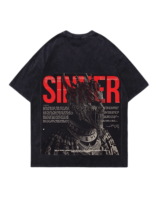 SINNER ACIDWASH TEES - Rizzva Store 